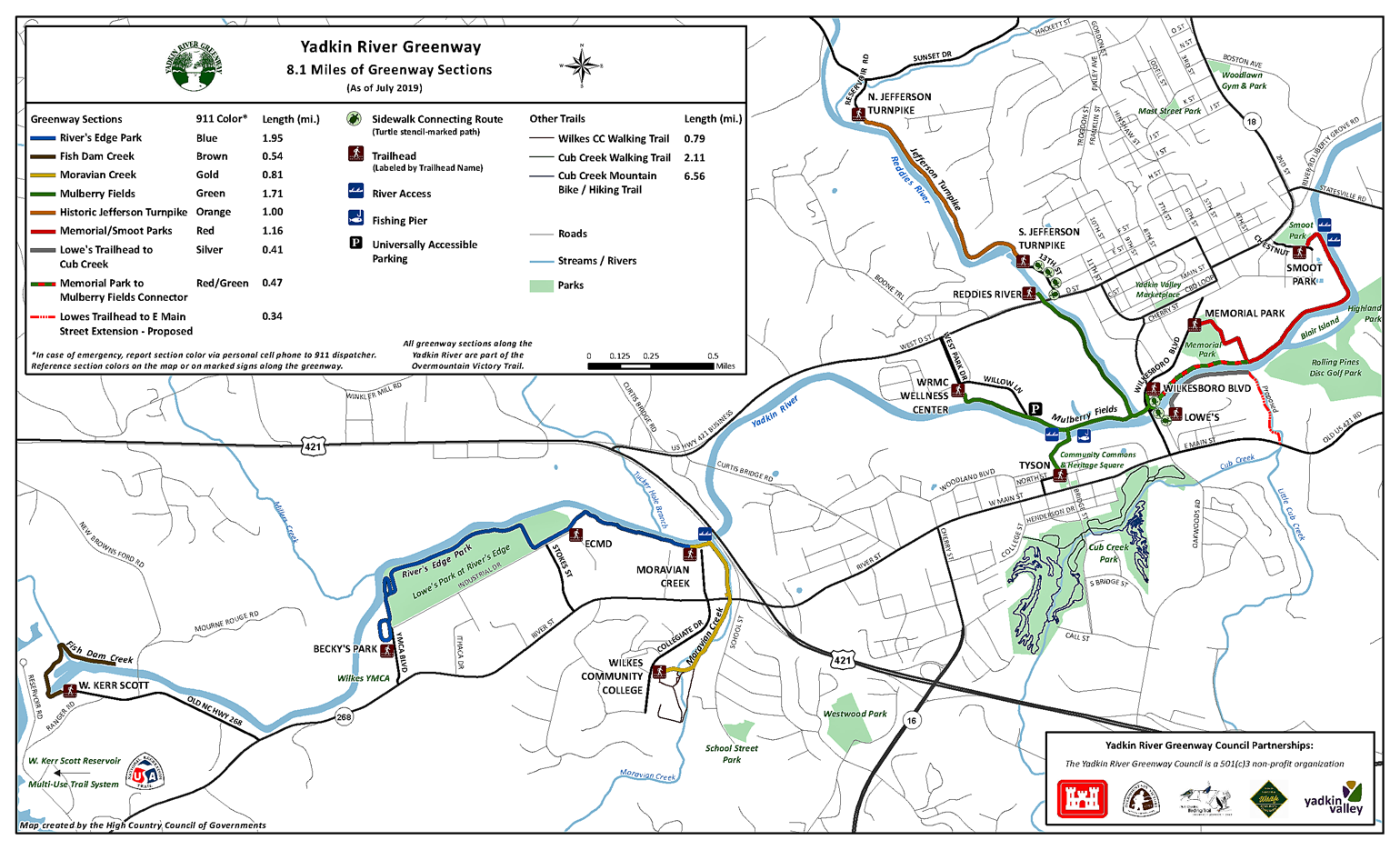 YR greenway map 2017