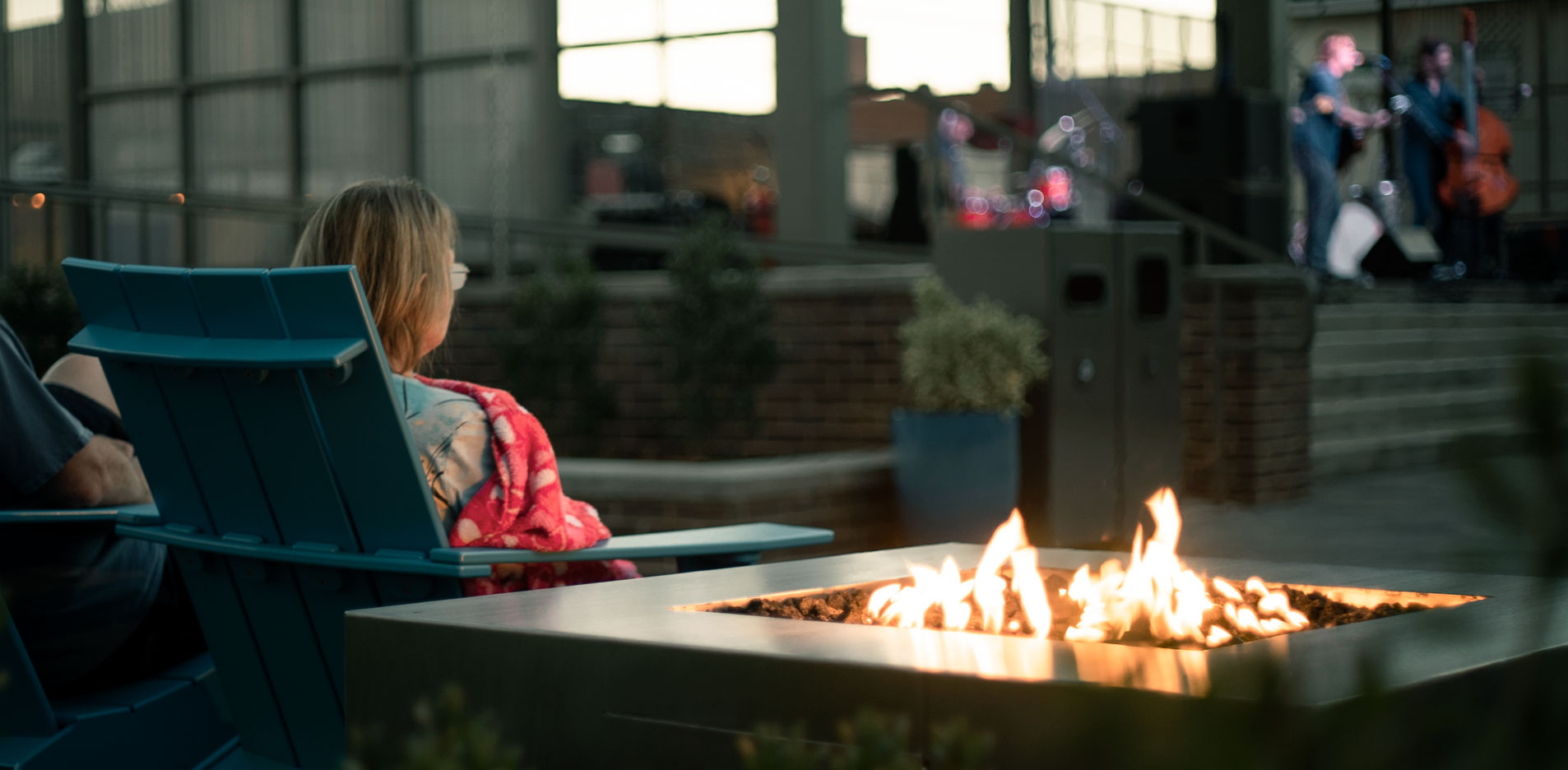 Fire pit at Carolina West Wireless Community Commons