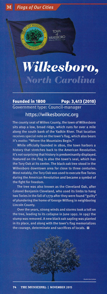 History of Town's Flag. Source: The Municipal magazine