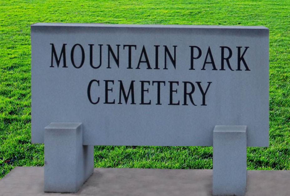 mountain park cemetery sign mountain park cemetery sign