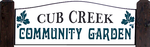 Community Garden sign