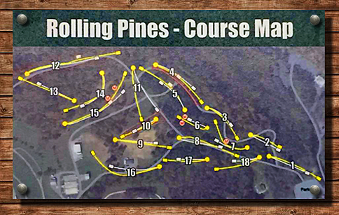 Rolling Pines Disc Golf Course map Rolling Pines Disc Golf Course map