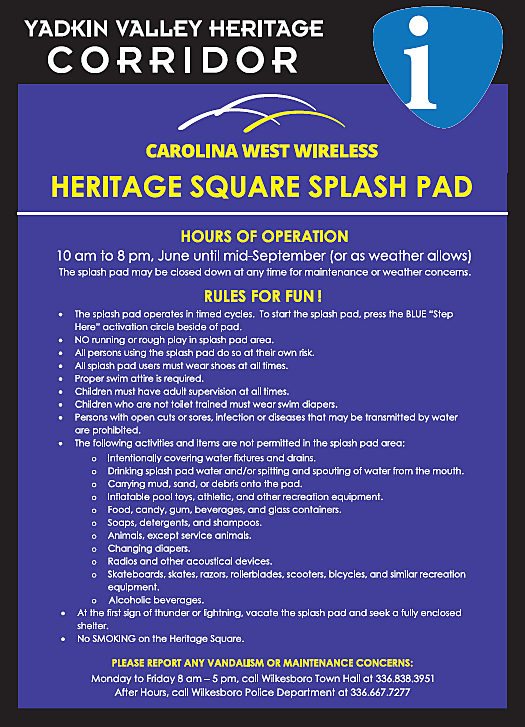 Splash Pad Rules and Regulations sign Splash Pad Rules and Regulations sign