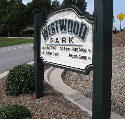 Westwood Park signage