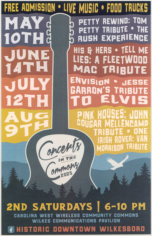 2025 CONCERTS IN THE COMMONS POSTER 2025 Concerts in the Commons