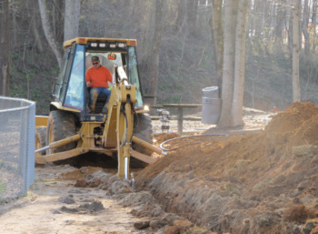 water & sewer construction is install pipes
