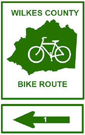 Wilkes County bike route sign Wilkes County bike route sign