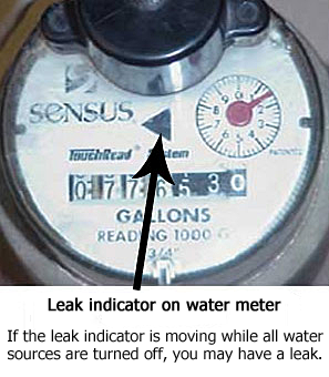 leak indicator on water meter